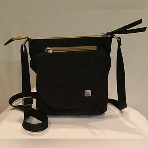 Haiku Black Jaunt and Gold Crossbody Bag